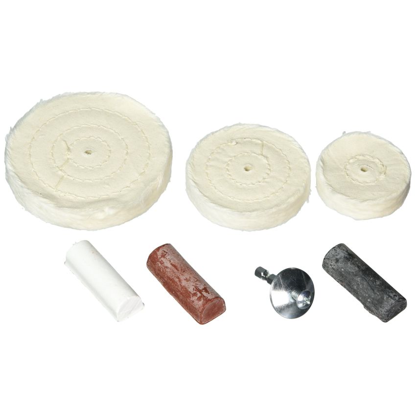 Forney 72111 Drill Mounted Buffing Kit, 7-Piece, 1-Pack