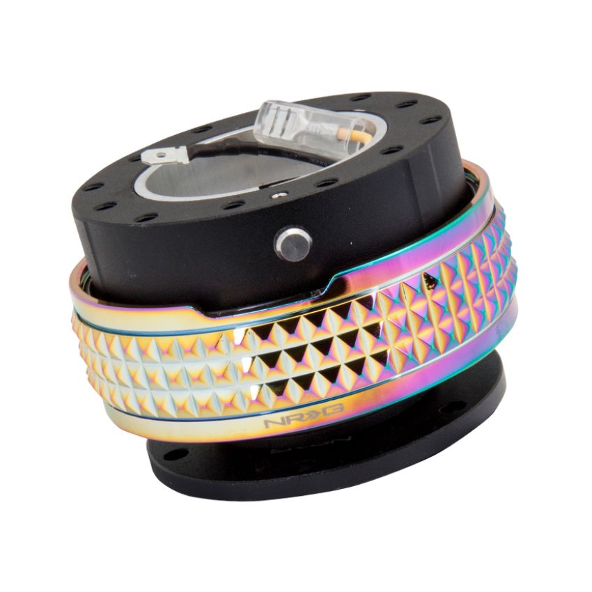 NRG Quick Release Kit - Pyramid Edition - Black Body / Neochrome Pyramid Ring