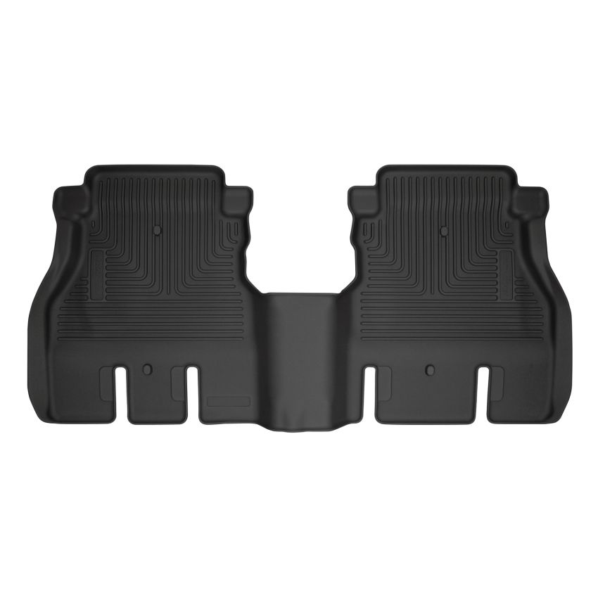 HUSKY LINERS HSK14041 18-  Jeep JL 2nd Seat Fl oor Liner Black Weatherb