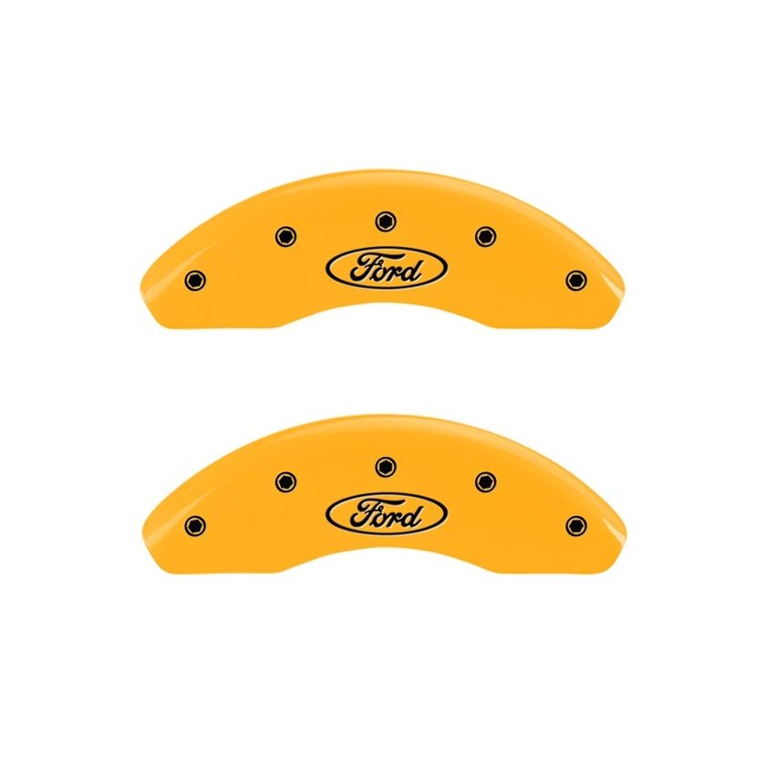 MGP 2 Caliper Covers Engraved Front Oval Logo/Ford Yellow Finish Blk Char 2004 Ford Focus