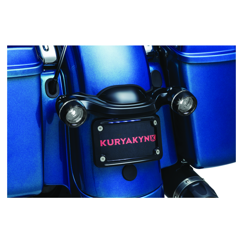 Kuryakyn 5480 Deep Dish Bezel For Bullet Turn Signals Smoke Lens Gloss Black