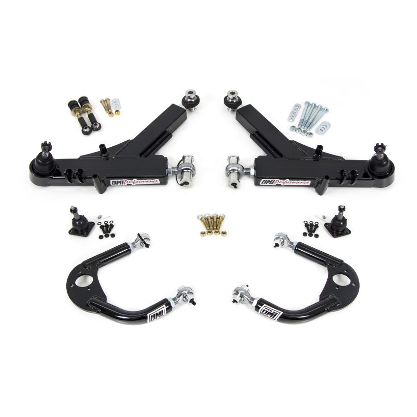 UMI Performance 93-02 GM F-Body Front A-Arm Kit Road Race Boxed Lower + Adj Upper