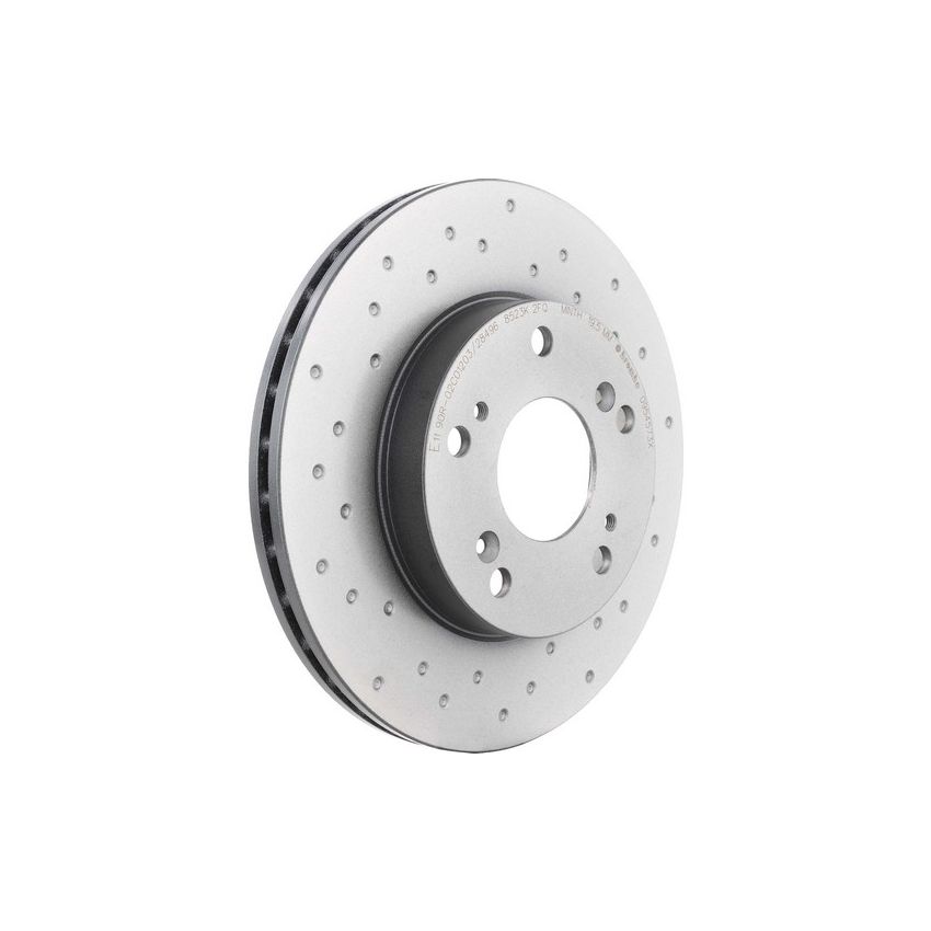 Brembo KTX0143 Brembo ceramic brake pad and Xtra vented drilled brake disc kit