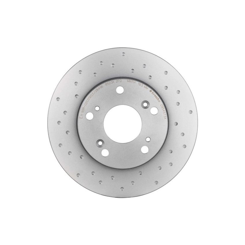 Brembo KTX0143 Brembo ceramic brake pad and Xtra vented drilled brake disc kit