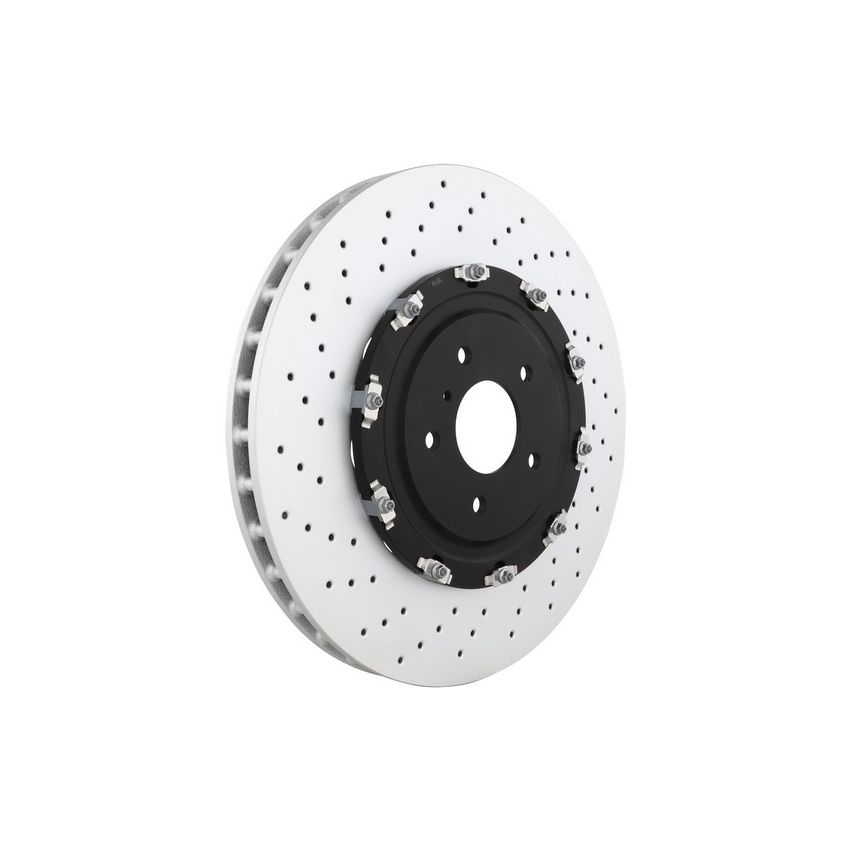 Brembo 09.A187.13 Premium Floating Two Piece UV Coated Vented Drilled And Slotted Brake Rotor