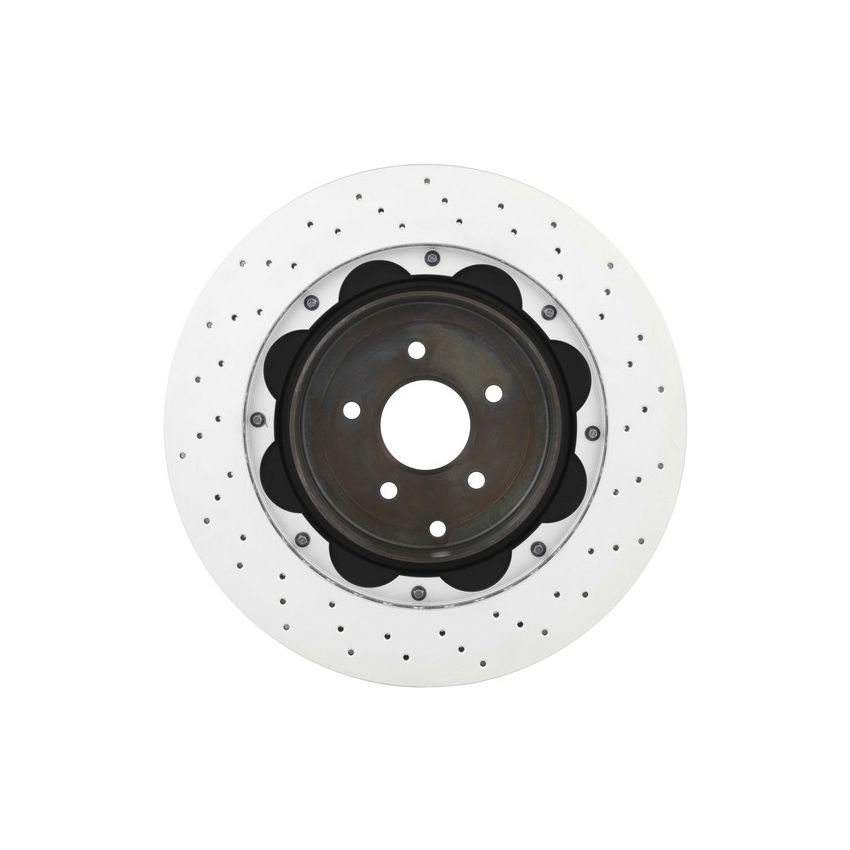 Brembo 09.A190.13 Premium Floating Two Piece UV Coated Vented Drilled And Slotted Brake Rotor