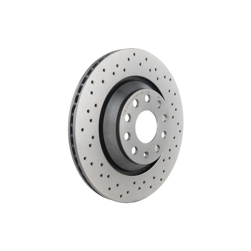 Brembo KTX4089 Brembo low-met brake pad and Xtra vented drilled brake disc kit