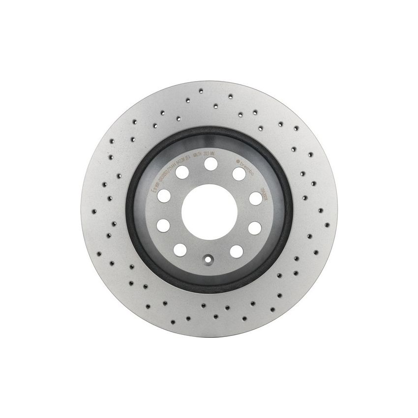 Brembo KTX4089 Brembo low-met brake pad and Xtra vented drilled brake disc kit