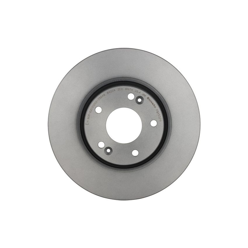 Brembo KT00493 Brembo ceramic brake pad and UV coated vented  brake disc kit