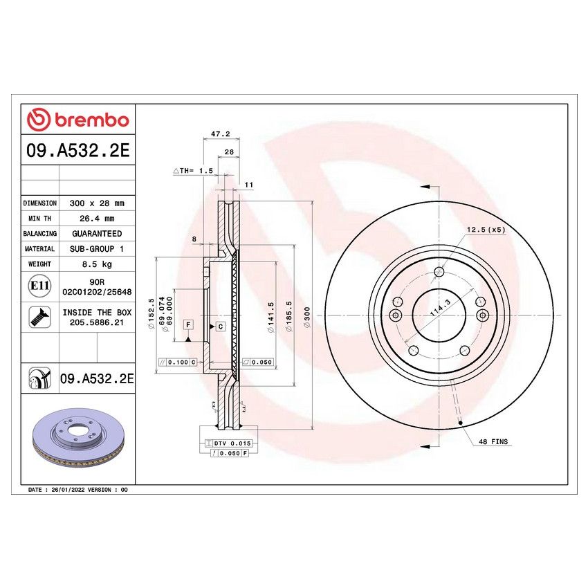 Brembo KT08029 Beyond EV Kit Disc-Pad