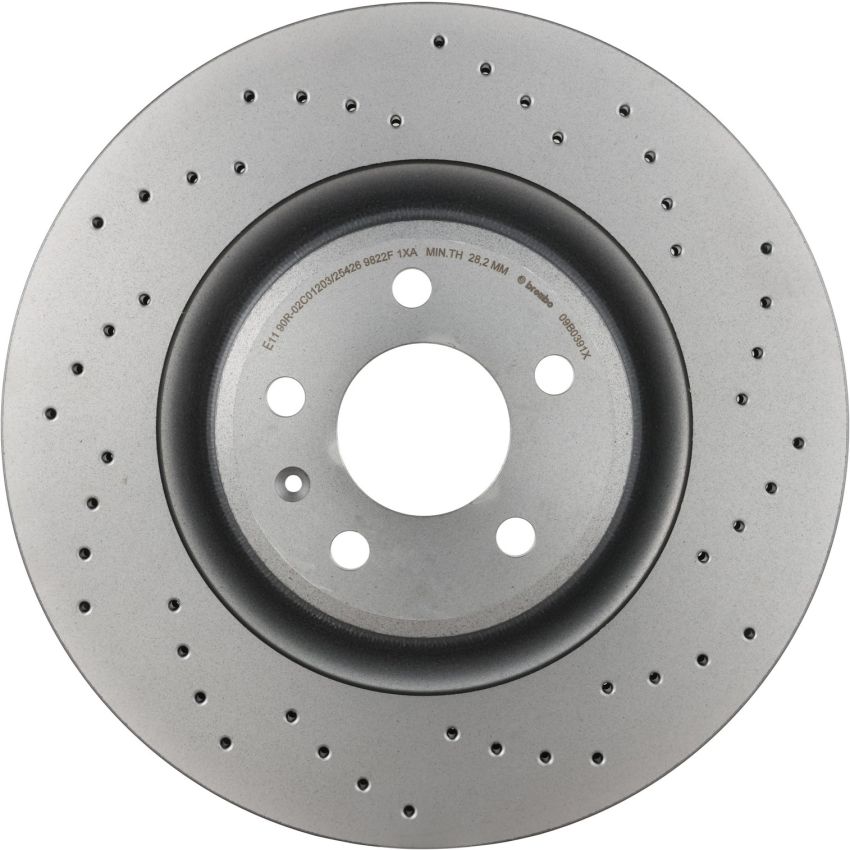Brembo KTX0106 Brembo ceramic brake pad and Xtra vented drilled brake disc kit