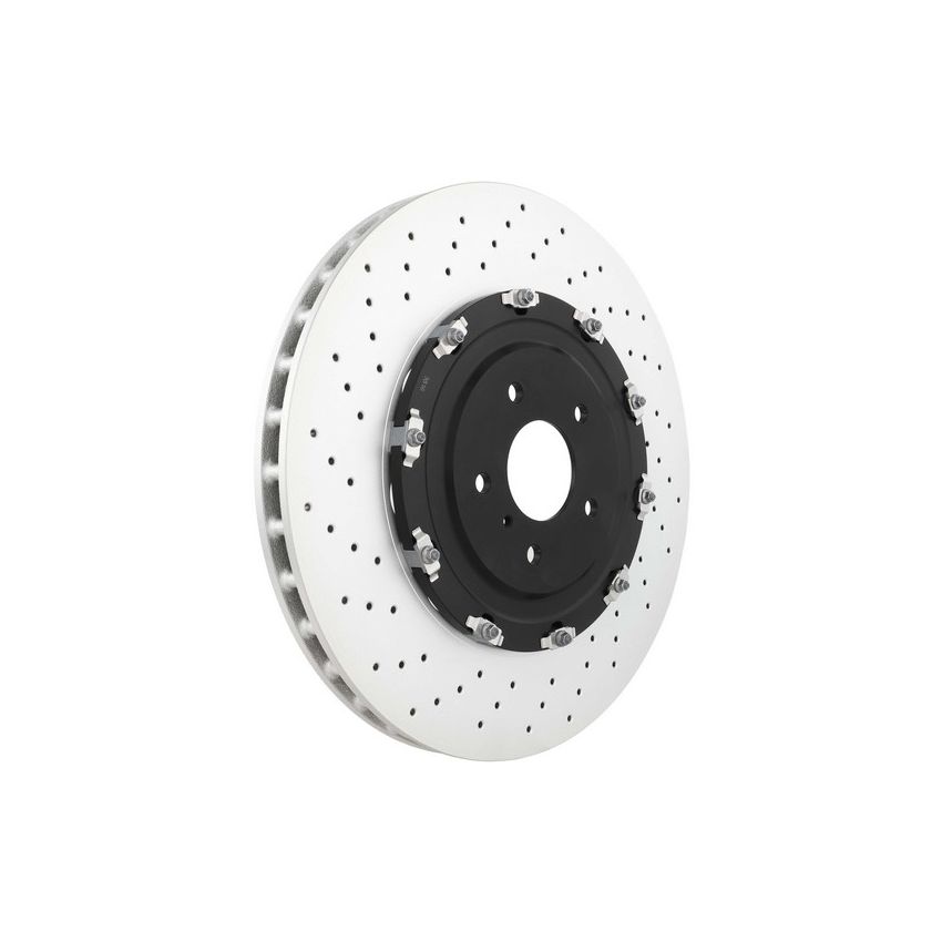 Brembo 09.B386.13 Premium Floating Two Piece UV Coated Vented Drilled And Slotted Brake Rotor