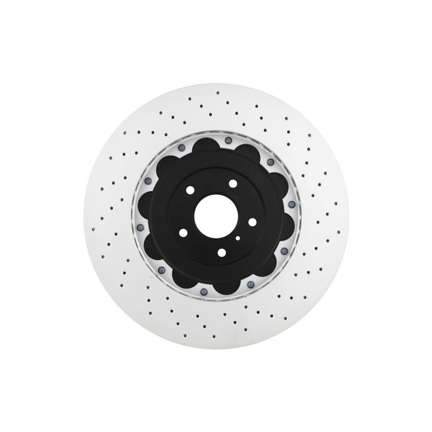 Brembo 09.B386.13 Premium Floating Two Piece UV Coated Vented Drilled And Slotted Brake Rotor