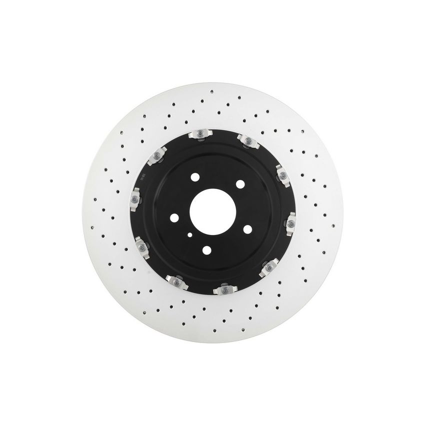 Brembo 09.B386.13 Premium Floating Two Piece UV Coated Vented Drilled And Slotted Brake Rotor