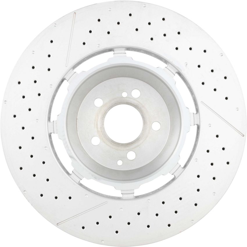 Brembo 09.B848.33 Premium Dual Cast Vented Drilled/Grooved UV Coated Brake Rotor