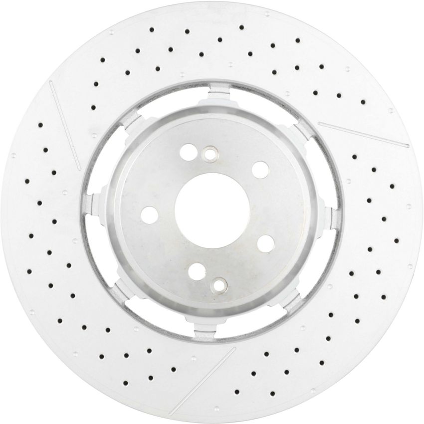 Brembo 09.B848.33 Premium Dual Cast Vented Drilled/Grooved UV Coated Brake Rotor