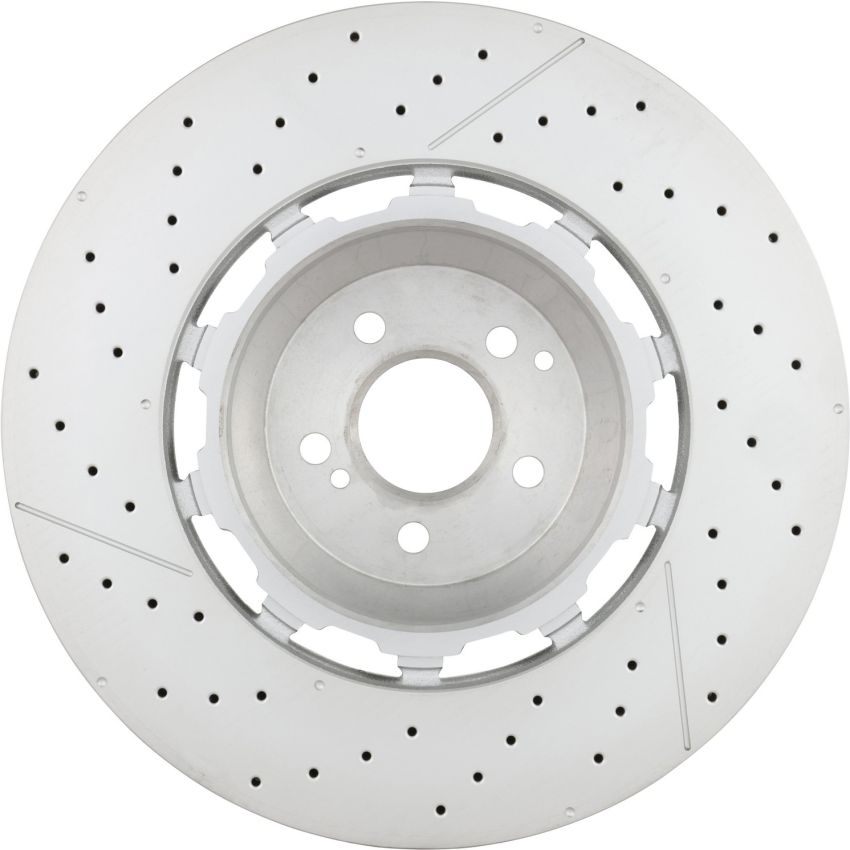 Brembo 09.C127.33 Premium Dual Cast Vented Drilled/Grooved UV Coated Brake Rotor