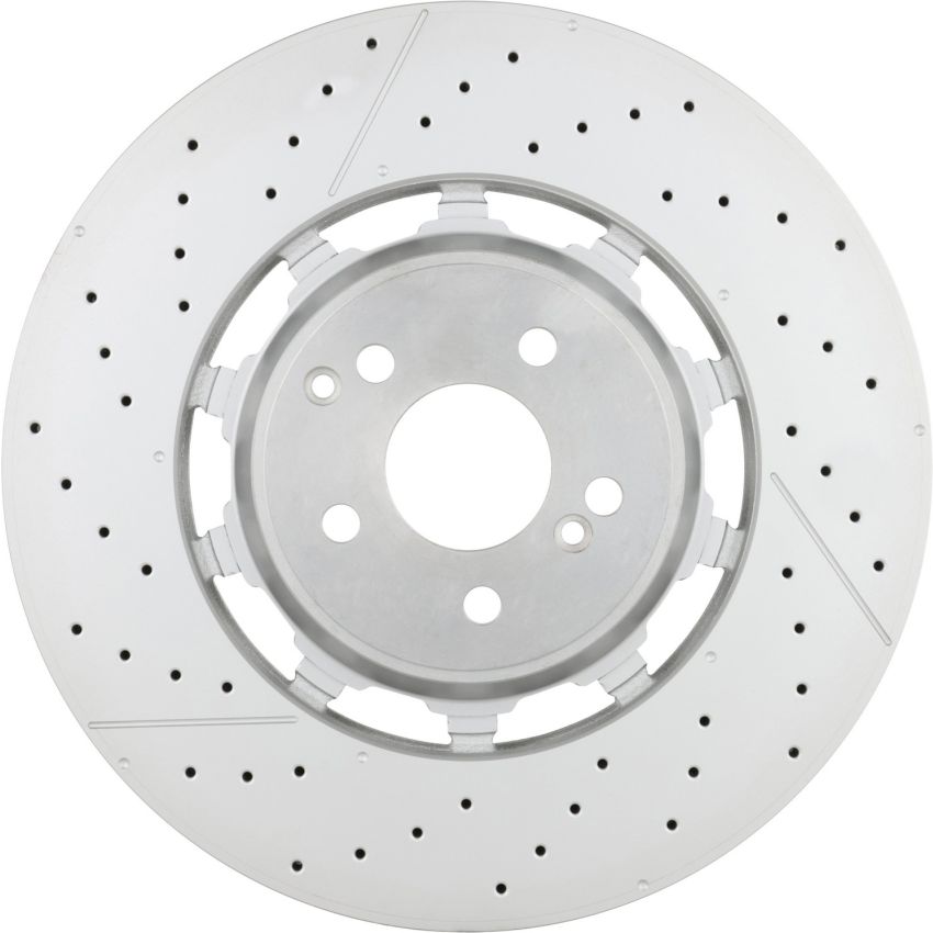 Brembo 09.C127.33 Premium Dual Cast Vented Drilled/Grooved UV Coated Brake Rotor