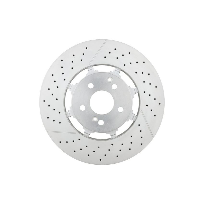 Brembo 09.C826.33 Premium Dual Cast Vented Drilled/Grooved UV Coated Brake Rotor