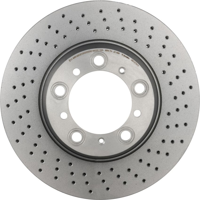 Brembo KT00A71 Brembo ceramic brake pad and UV coated PVT drilled brake disc kit