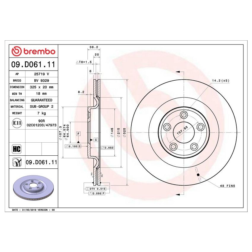 Brembo KT04533 Brembo low-met brake pad and UV coated vented  brake disc kit