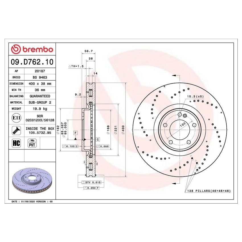 Brembo 09.D762.10