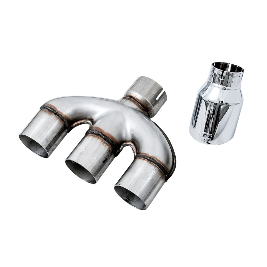 AWE Tuning 3810-52018 17-20 Honda Civic Si 1.5L Turbo Dual-to-Triple Tip Conversion Kit - Chrome Silver Tip