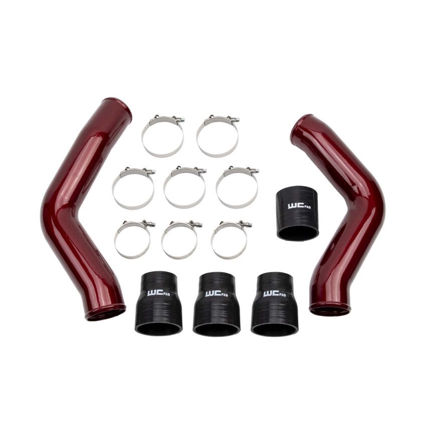 Wehrli 13-18 Cummins 6.7L 3.5 in. Intercooler Pipes Kit  - WCFab Red