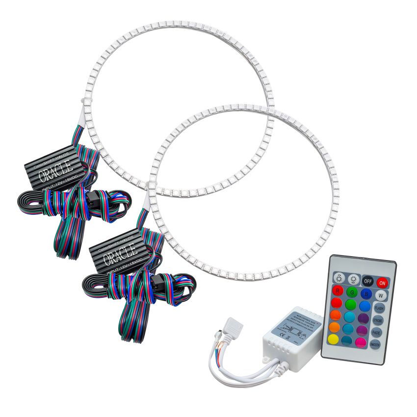 Oracle Lighting 1214-504 Wrangler JL/Gladiator JT LED Surface Mount Headlight Halo Kit - ColorSHIFT SIM