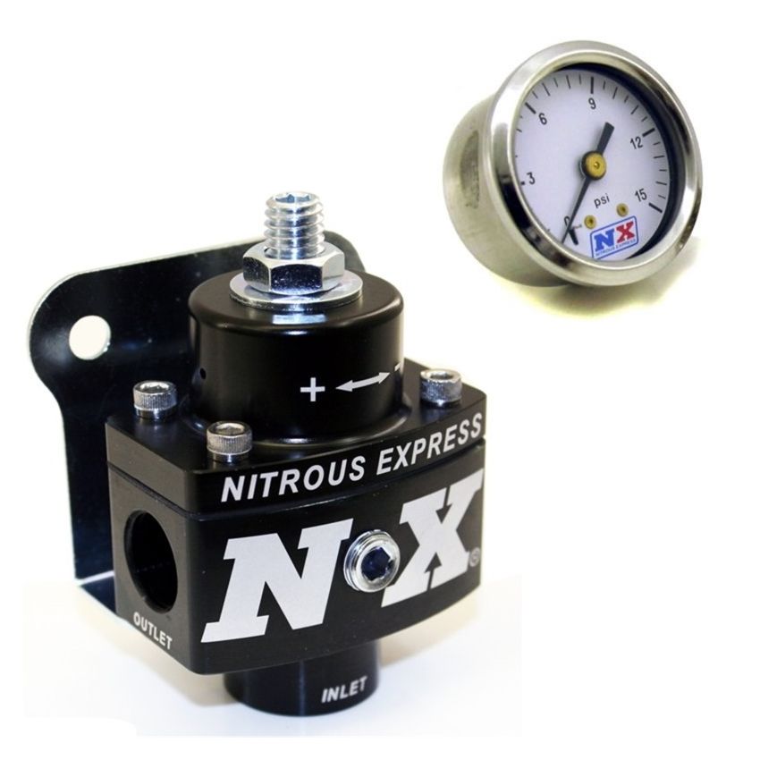 Nitrous Express 15952 Fuel Pressure Regulator Non Bypass w/Fuel Pressure Gauge