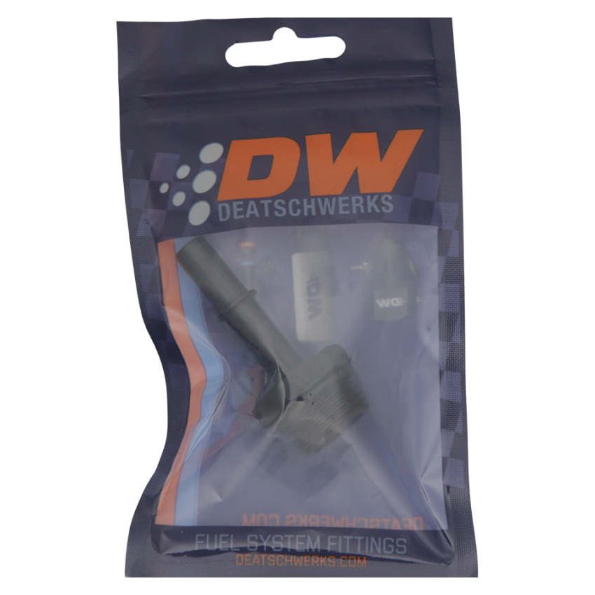 DeatschWerks 10AN ORB Male to 3/8in Male EFI Quick Connect Adapter - Anodized Matte Black