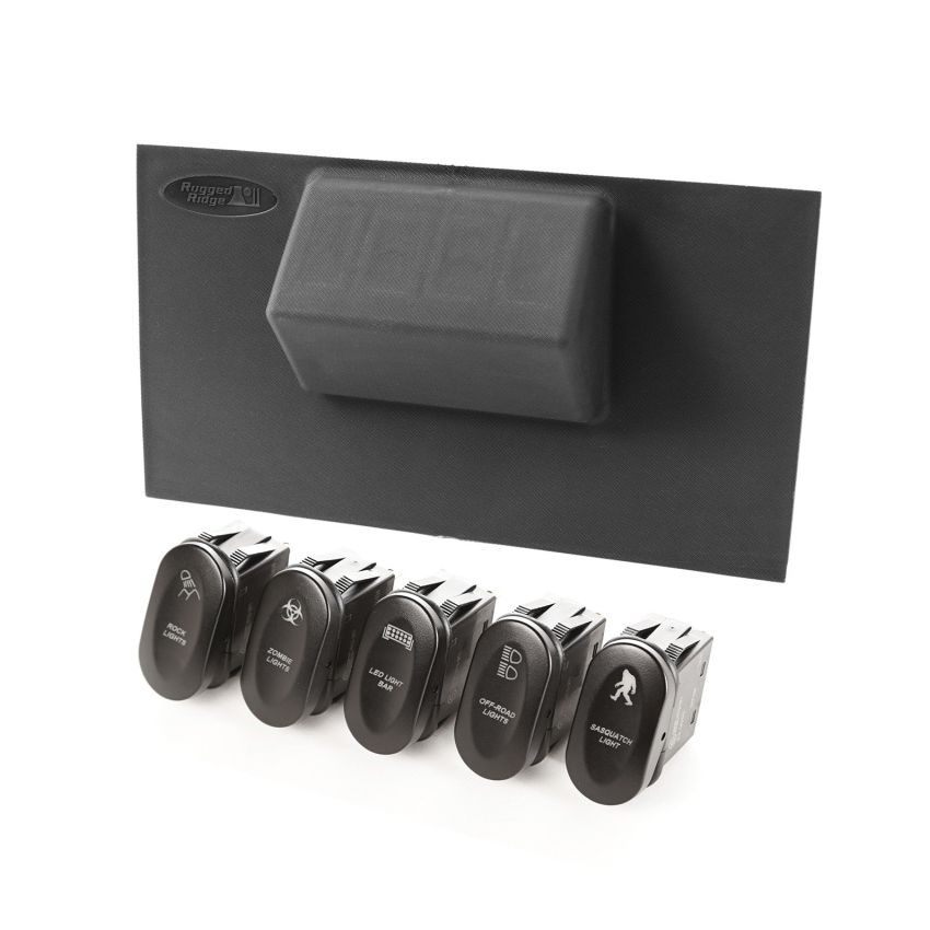 Rugged Ridge Etched Lower 4 Switch Panel Kit 07-10 JK