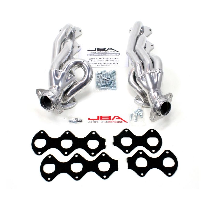 JBA 05-10 Ford F-Series 6.8L 3V V10 1-1/2in Primary Silver Ctd Cat4Ward Header