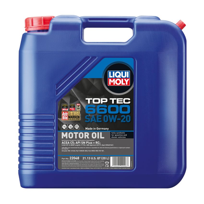 LIQUI MOLY 22048 Top Tec 6600 SAE 0W-20