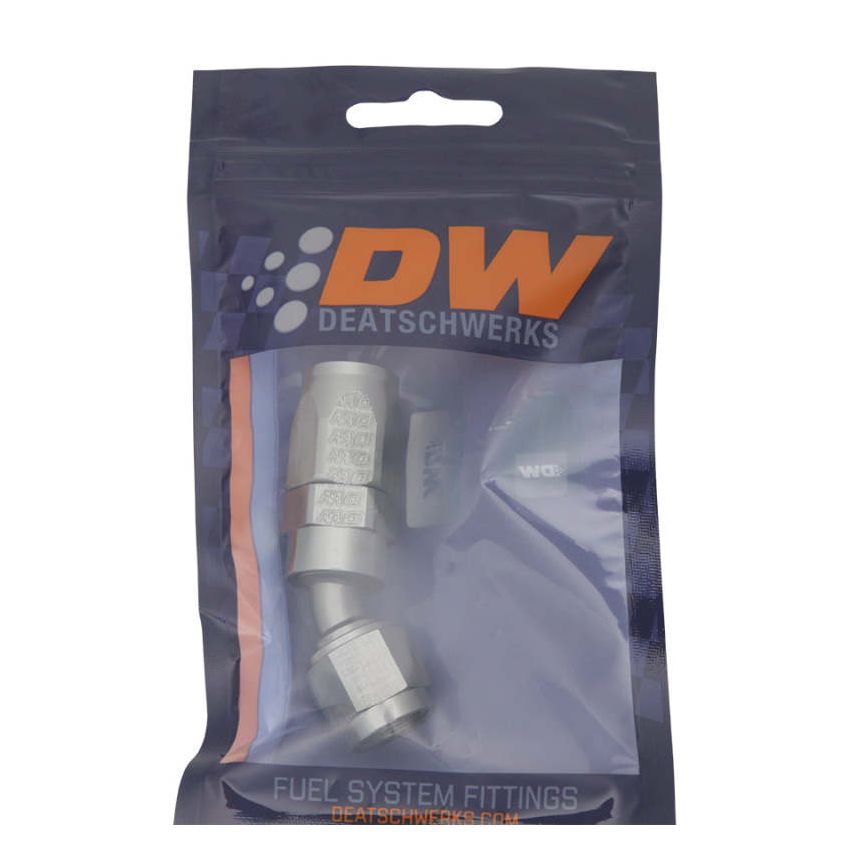 DeatschWerks 6AN Female Swivel 30-Degree Hose End CPE - Anodized Titanium