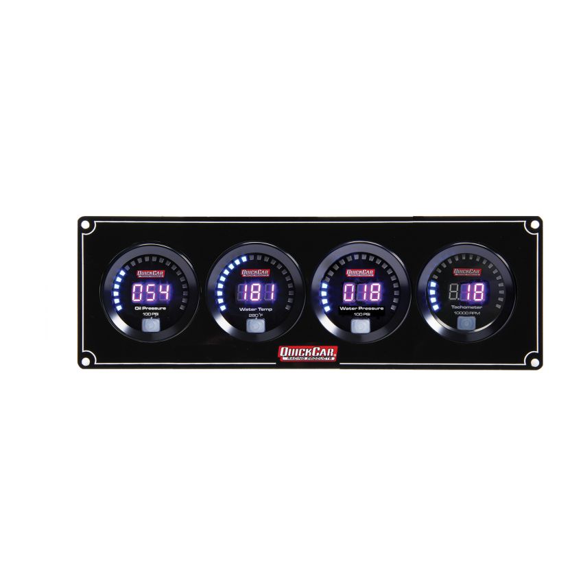 QUICKCAR RACING PRODUCTS QRP67-3046 Digital 3-1 Gauge Panel OP/WT/WP w/Tach