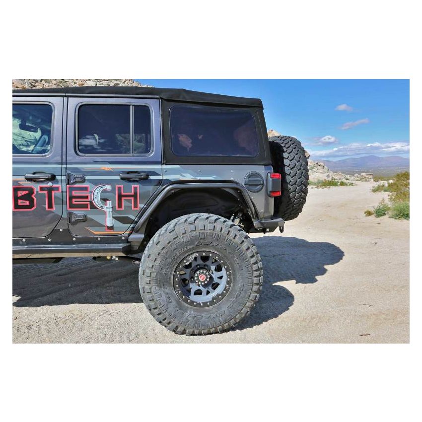 Fabtech FTS24213 18-21 Jeep JL 4WD Rear Steel Tube Fenders - Textured Black