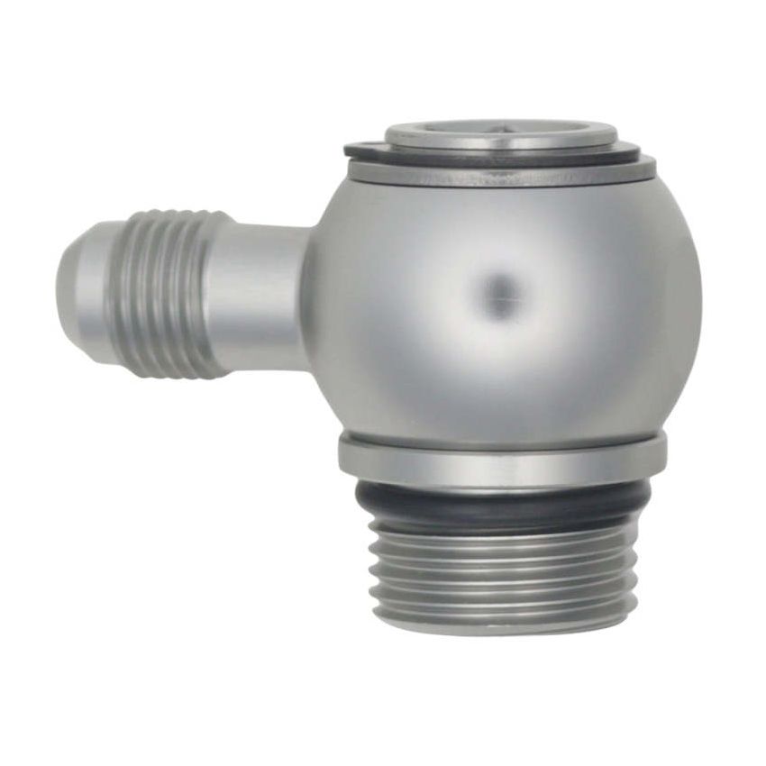 DeatschWerks 10AN ORB Male to 6AN Male Flare Low Profile 90-Degree Swivel - Anodized DW Titanium