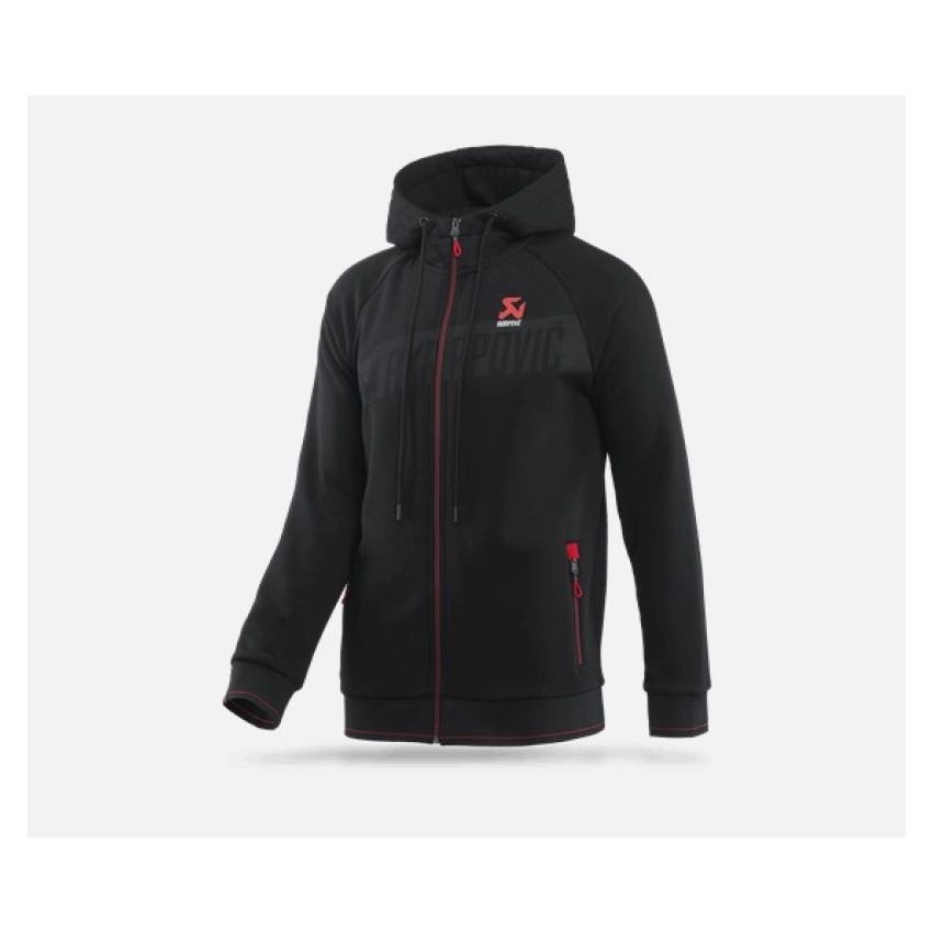 Akrapovic Mens Corpo Zip Hoodie Black - Large