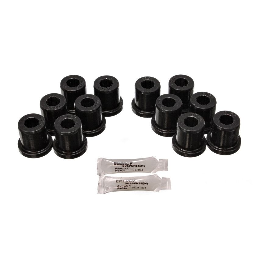 Energy Suspension 81-89 Toyota FJ40/FJ60 Landcruiser 2/4WD Blk Front & Rear Leaf Spring Bushing Set