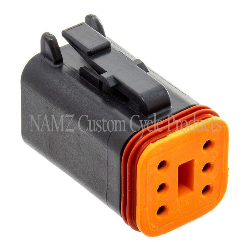 NAMZ DP-6B Deutsch DT Series 6-Wire Plug & Wedgelock - Black (Repl. HD 72116-94BK)