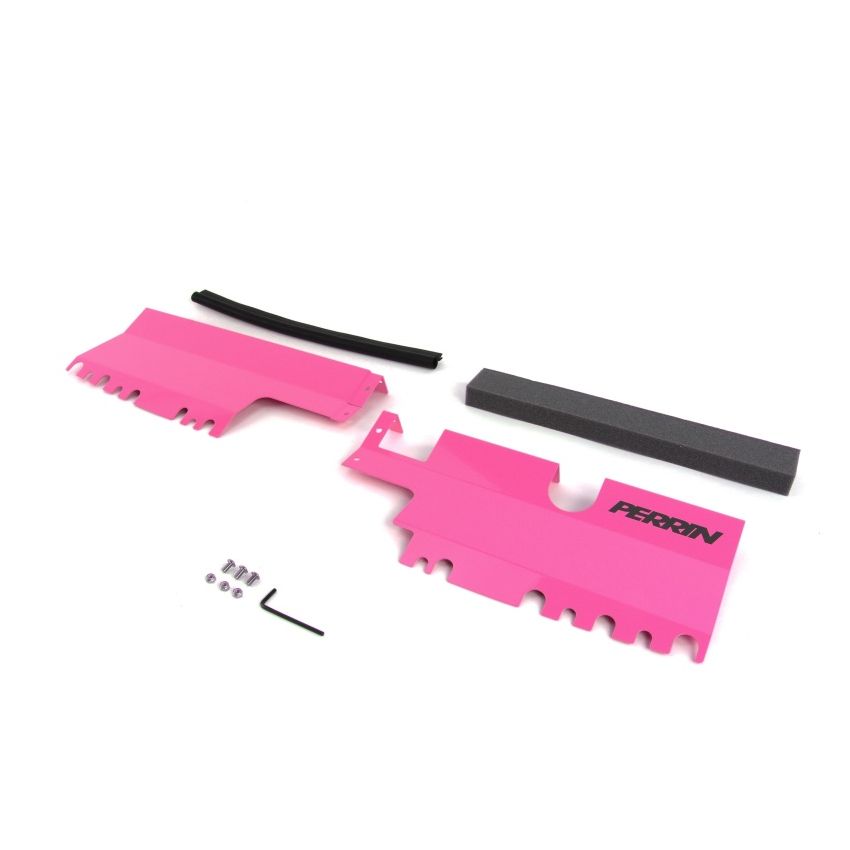 Perrin 15-21 WRX/STI Radiator Shroud (Without OEM Intake Scoop) - Hyper Pink