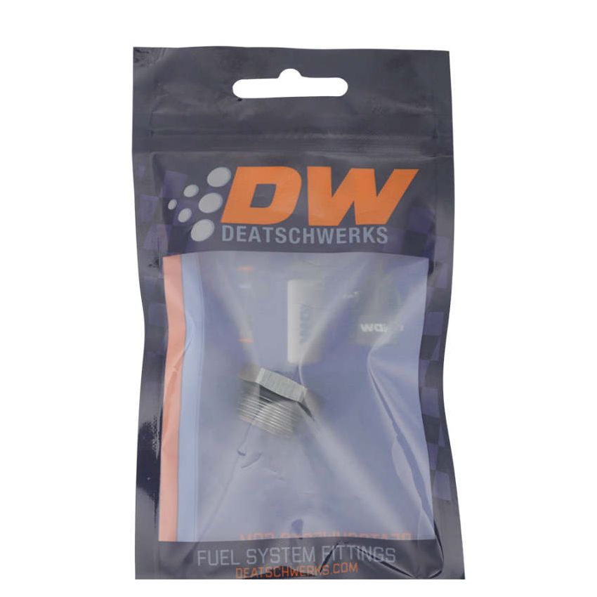 DeatschWerks 8AN ORB Male Plug Fitting with 1/8in NPT Gauge Port - Anodized DW Titanium