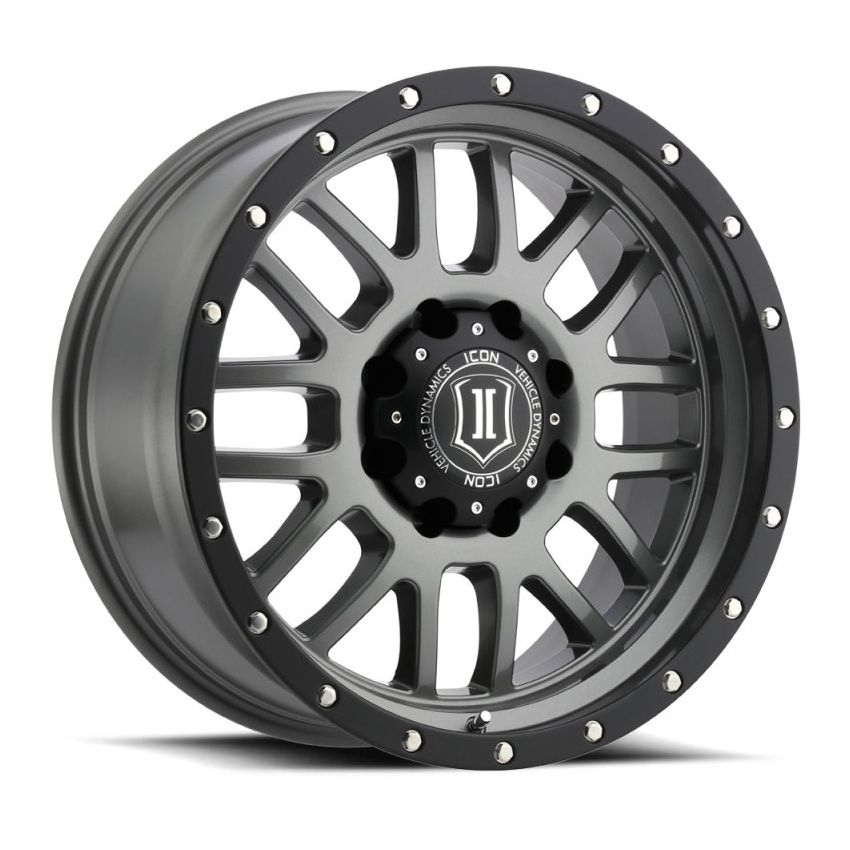 ICON 1220908150GM Alpha 20x9 8x170 0mm Offset 5in BS 125.2mm Bore Gun Metal Wheel