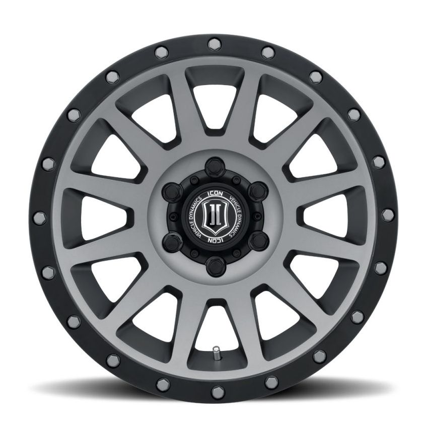 ICON 2017858347TT Compression 17x8.5 6x5.5 0mm Offset 4.75in BS 106.1mm Bore Titanium Wheel