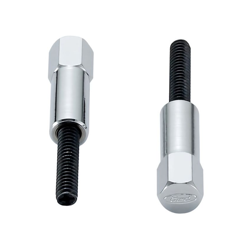 FORD FRD302-315 Valve Cove Bolt Kit 4pk Chrome w/Ford Logo