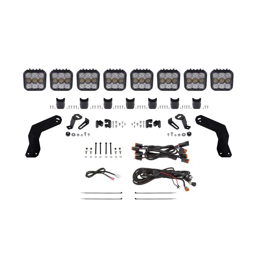 Diode Dynamics DD7890 17-24 Can-Am Maverick X3 SS5 Sport CrossLink Roof Lightbar Kit - White Combo