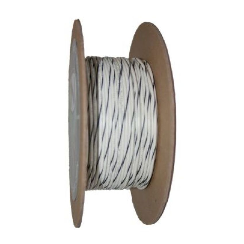 NAMZ NWR-90-100 OEM Color Primary Wire 100ft. Spool 18g - White/Black Stripe