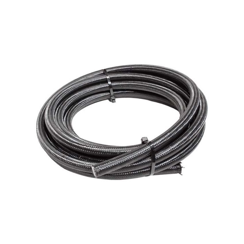 Snow 8AN Braided Stainless PTFE Hose - 15ft (Black)