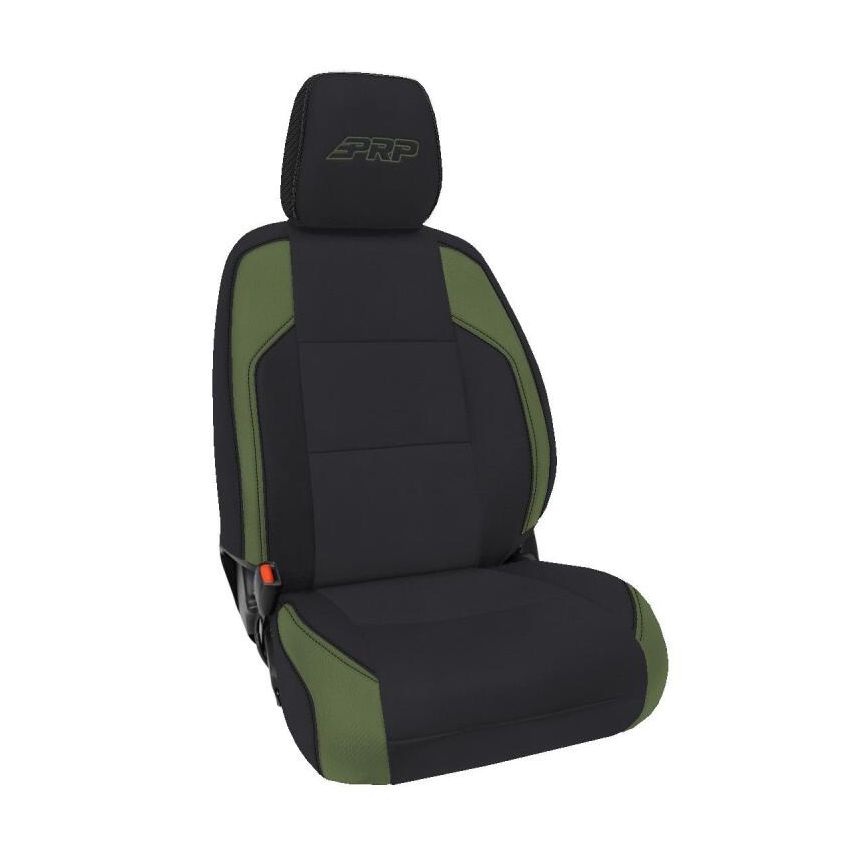 PRP Seats B057-04 PRP 6-23 Toyota Tacoma Front Seat Covers (Pair) - Black/Olive Green